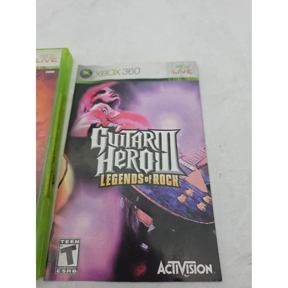 Guitar Hero 3 III Legends of Rock Microsoft Xbox 360 2007 Complete CIB - Tested
